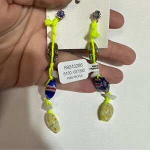 Free people earrings millefioriglass bead dangle